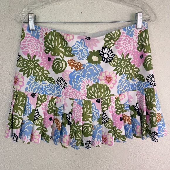 Smith & Quinn Skort Women Medium Floral Pleated Tennis Pickleball Athletic Skirt - Picture 2 of 9